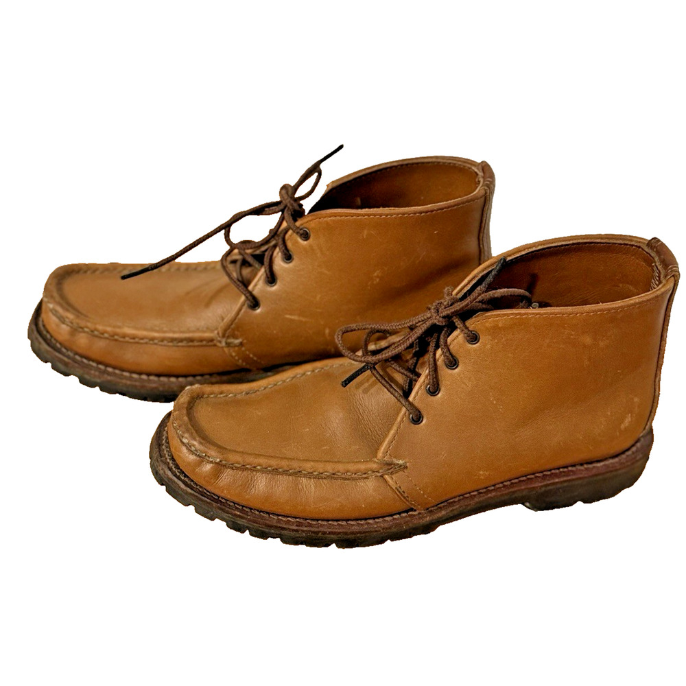Russell Moccasin Boots 28620 19 Leather Brown Chukka Boots Size 8.5 A